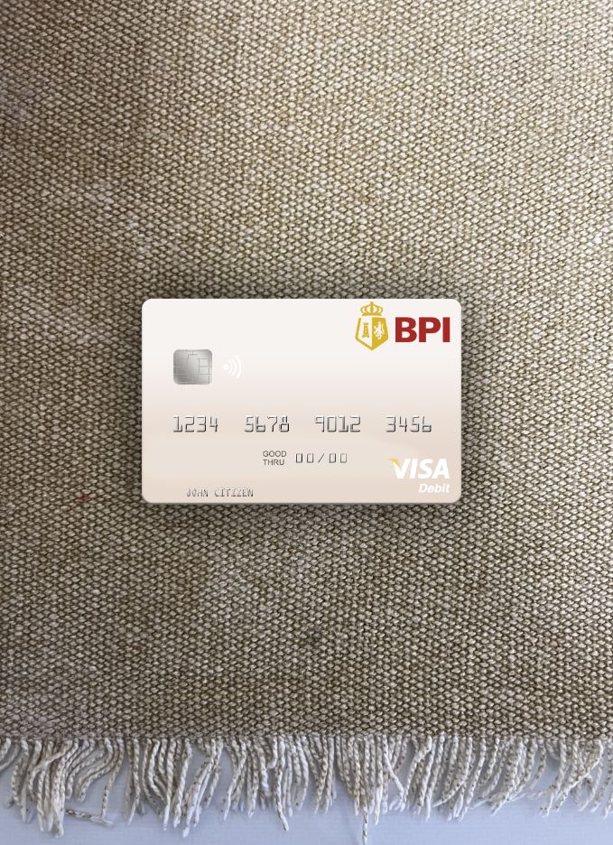 Download Philippines Bank of the Philippine Islands visa debit card photolook front Photoshop template